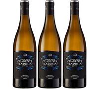 Cuatro Rayas Vino Blanco Cuarenta Vendimias Cuvée D.O Rueda - 3 Botellas de 750 ml (Total 2.25 L)