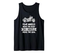 Cuatro Ruedas Mueve Cuerpo Dos Ruedas Mueve Alma Divertido Camiseta sin Mangas
