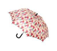 CUATROGOTAS | Paraguas largo para Niña | con Mango Curvo Ergonómico y largo | Paraguas Resistente con Apertura Automática | Ideal para Niñas Pequeñas | Estampado de Globos