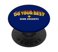Cub Scouts Do Your Best! Retro 80's Arcade Style Scouting PopSockets PopGrip Adhesivo