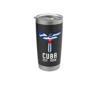 Cuba 1898 Bandera Cubana Cubanos Cubano Tocororo Cubano Trogon Vaso térmico de acero inoxidable de doble pared