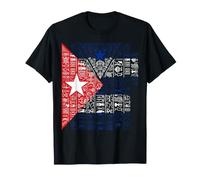Cuba Banderas fusión con símbolos Tribales taínos Camiseta