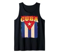 Cuba Camiseta Bandera Cubana Vintage Herencia Camiseta sin Mangas