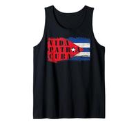 Cuba Camiseta Vida Patria Bandera Cubana Patriótica Camiseta sin Mangas