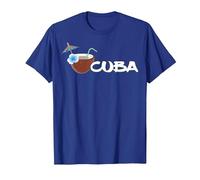 Cuba Cóctel Tropical Piscina Pool Bar Caribe Regalo Recuerdo Camiseta, Hombre, Azul Real, S