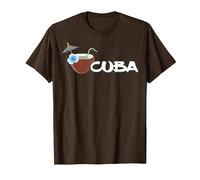 Cuba Cóctel Tropical Piscina Pool Bar Caribe Regalo Recuerdo Camiseta, Hombre, Marrón, 3XL