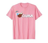 Cuba Cóctel Tropical Piscina Pool Bar Caribe Regalo Recuerdo Camiseta, Hombre, Rosado, 3XL