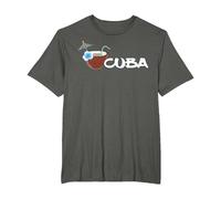 Cuba Cóctel Tropical Piscina Pool Bar Caribe Regalo Recuerdo Camiseta, Hombre Tallas Grandes, Asfalto, 5X Alto