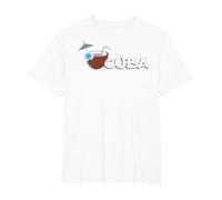 Cuba Cóctel Tropical Piscina Pool Bar Caribe Regalo Recuerdo Camiseta, Hombre Tallas Grandes, Blanco, 6X Alto