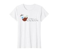 Cuba Cóctel Tropical Piscina Pool Bar Caribe Regalo Recuerdo Camiseta, Mujer, Blanco, 3XL