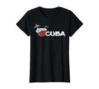 Cuba Cóctel Tropical Piscina Pool Bar Caribe Regalo Recuerdo Camiseta, Mujer, Negro, XL