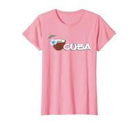 Cuba Cóctel Tropical Piscina Pool Bar Caribe Regalo Recuerdo Camiseta, Mujer, Rosado, XXL