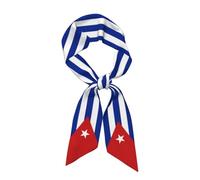 Cuba Cubans Classic Flag Womens Fashion Satin Scarf Bandanas Headpass Wrap Breathable Lightweight Neck Scarfs For Her Wife Satin Hair For Four Seasons