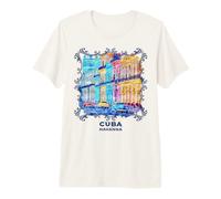 Cuba Escena callejera de La Habana Recuerdo Auto Clasico Camiseta Premium