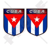 CUBA Escudo Cubano República de Cuba 75mm (3") Pegatinas de Vinilo Adhesivos, Stickers, Calcomanias Decals x2