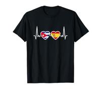 Cuba España Vintage Bandera Latido Español Cubano Camiseta