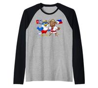 Cuba Filipinas Bandera Orgulloso Cubano Herencia Filipina Camiseta Manga Raglan