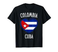 Cuba Flag Heart Colombia City Camiseta