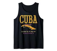 Cuba La Habana Camiseta Herencia Cubana Mapa Retro Camiseta sin Mangas