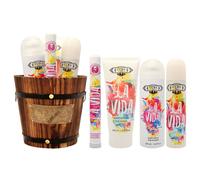 Cuba La Vida de Cuba para mujer - Set de regalo de 4 piezas: Eau de Parfum en spray de 95 ml, Eau de Parfum en spray de 30 ml, Spray corporal de