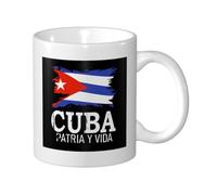Cuba Libre Bandera Cubana Patria Y Vida Tazas De Cerámica Divertido Tazas De Desayuno Elegante Taza Para Cacao Bebidas Frías Y Calientes Cappuccino 330Ml