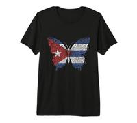 Cuba Mariposa Bandera Cubana Orgullo Cubanita Camiseta Premium