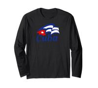 Cuba National Flag Country Pride Roots Vintage Gift Manga Larga