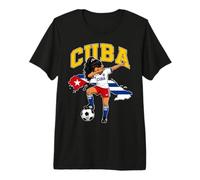 Cuba Orgullosa Mujer Cubana Raíces Dabbing Camiseta Premium