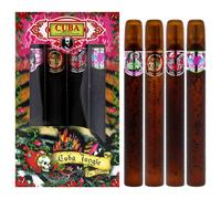 Cuba Original by Parfums Des Champs Jungle Collection Juego de regalo variado de perfume de 4 piezas - Incluye Cuba Snake Cuba Tiger Cuba Zebra y