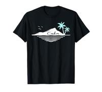 Cuba Palmeras Caribe Isla Vacaciones en la Habana Recuerdo Camiseta