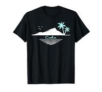 Cuba Palmeras Isla Caribe Vacaciones en la Habana Recuerdo Camiseta