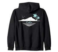 Cuba Palmeras Isla Caribe Vacaciones en la Habana Recuerdo Sudadera con Capucha