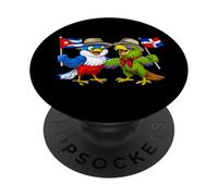 Cuba República Dominicana Bandera Orgullosa Herencia Cubana PopSockets PopGrip Adhesivo