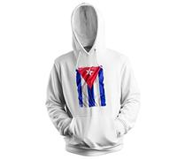 Cuba Revolution Flag Sudadera con Capucha Blanco Unisex Size L