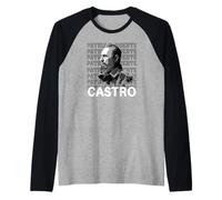 Cuba Revolution Latin America Fidel Castro Camiseta Manga Raglan