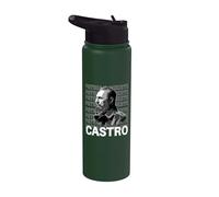 Cuba Revolution Latin America Fidel Castro Stainless Steel Insulated Water Bottle