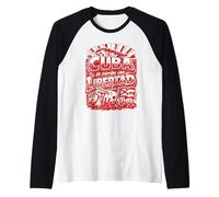 Cuba se escribe con Libertad | Cuba Libre Camiseta Manga Raglan