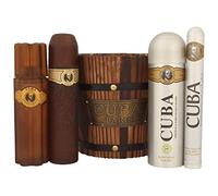 Cuba Set de Regalo de 5 Piezas: Colonia, Desodorante (200 ml), After Shave (100 ml), (35 ml), Cubo de Madera