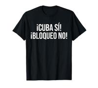 Cuba Si Bloqueo No Frase Cubana Espanol Politica Camiseta