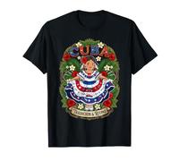 Cuba Tradición & Ritmo Chica en Folk Vestido Floral Camiseta