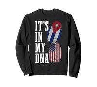 Cuba USA It's In My DNA Bandera Americana Orgullo Raíces Cubanas Sudadera