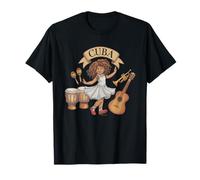 Cuba Vestido Camiseta Niña Cubana Flores Tropicales Heritage Camiseta