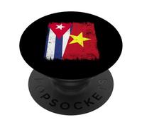Cuba Vietnam Media Bandera Cubana Vietnamita Historia PopSockets PopGrip Adhesivo