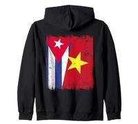 Cuba Vietnam Media Bandera Cubana Vietnamita Historia Sudadera con Capucha