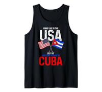 Cuban American Mi Historia Comenzó En Cuba Pride Vintage Camiseta sin Mangas