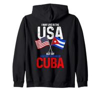 Cuban American Mi Historia Comenzó En Cuba Pride Vintage Sudadera con Capucha