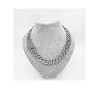 Cuban Chain Necklaces Silver/Gold Cuban Link Chains Mens Iced Out Miami Bling Diamond Hip Hop Jewelry for Women