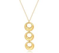 Cuban ChainAobei Pearl Simple Gold Plated Chain Long Collar para Mujeres Declaración de moda Collares colgantes de círculo de oro Collar de suéter de moda