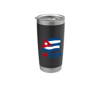 Cuban Flag Cuba Design Miami Spanish Cuban Vaso térmico de acero inoxidable de doble pared
