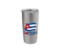 Cuban Flag Cuba Design Miami Spanish Cuban Vaso térmico de acero inoxidable de doble pared